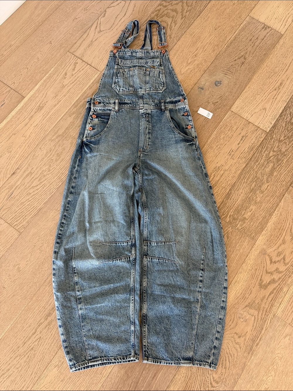 GAP Washed Blue Denim Overalls Jumpsuit